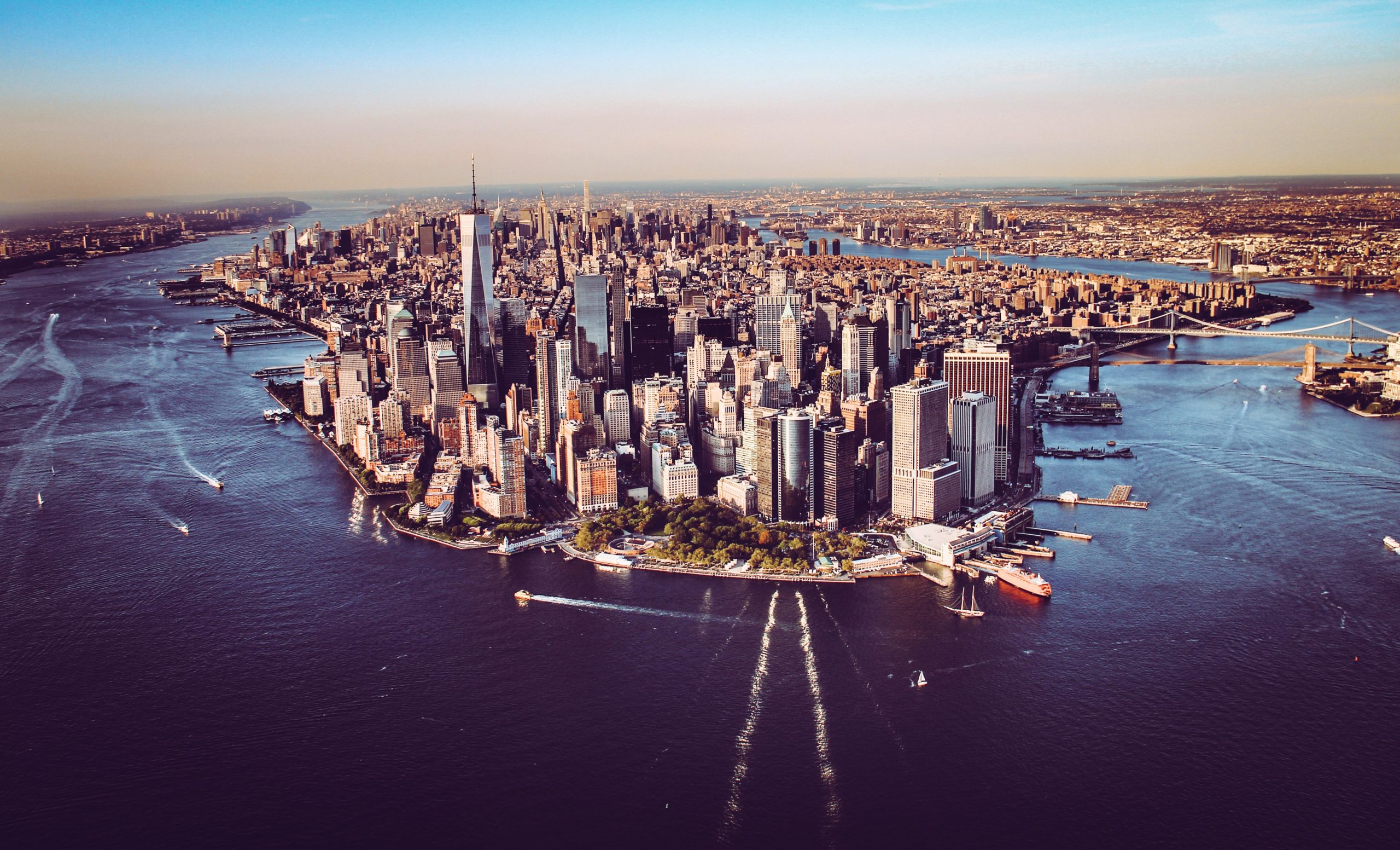 Arial view of Manhattan 